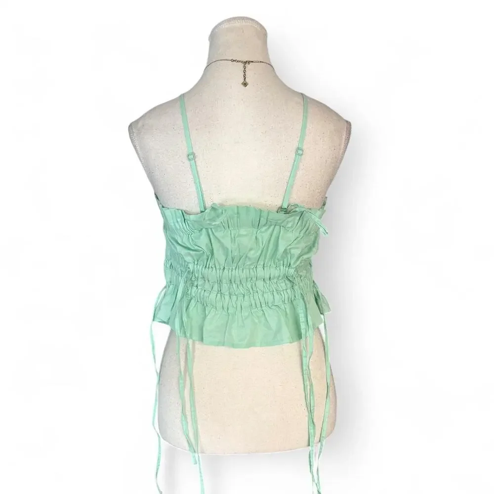 Free People gabby ruffle top size XS